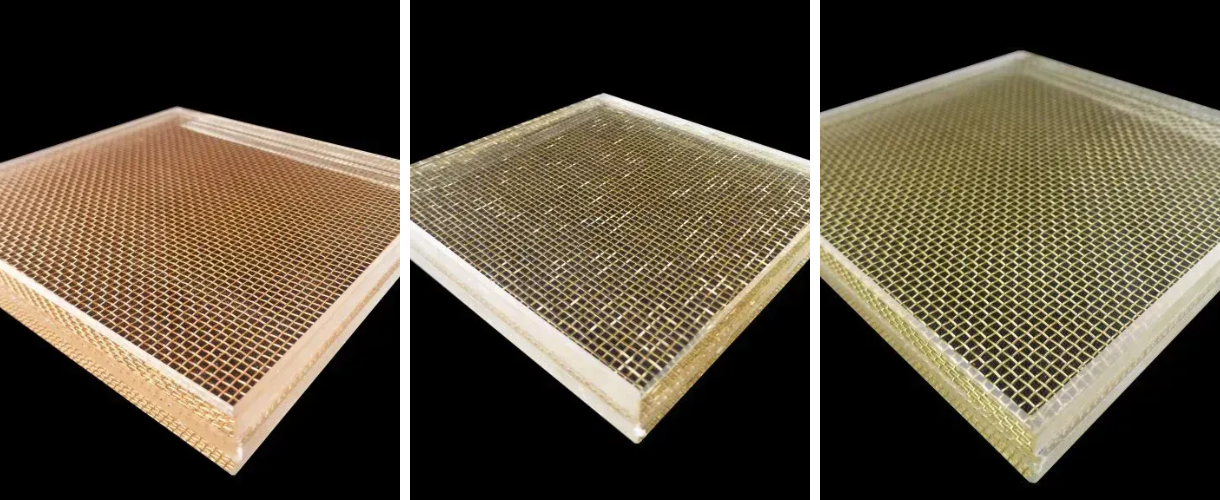 Picture of Industrial Mesh glass. Picture of Industrial Mesh glass.