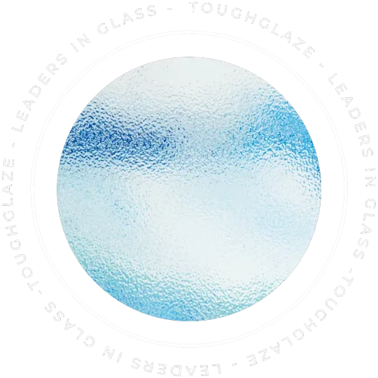 Textured blue and white circle.