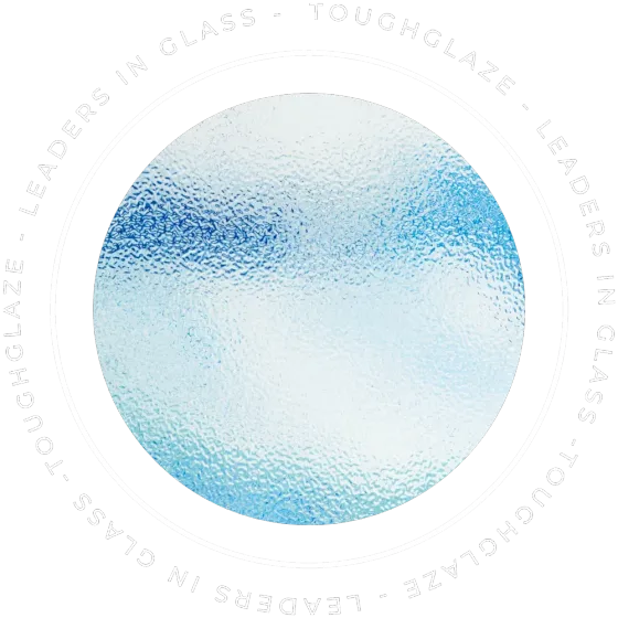 Textured blue and white circle.