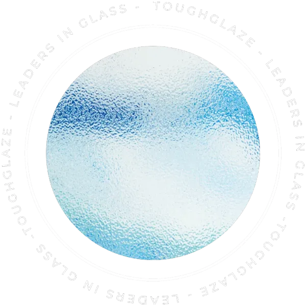 Textured blue and white circle.