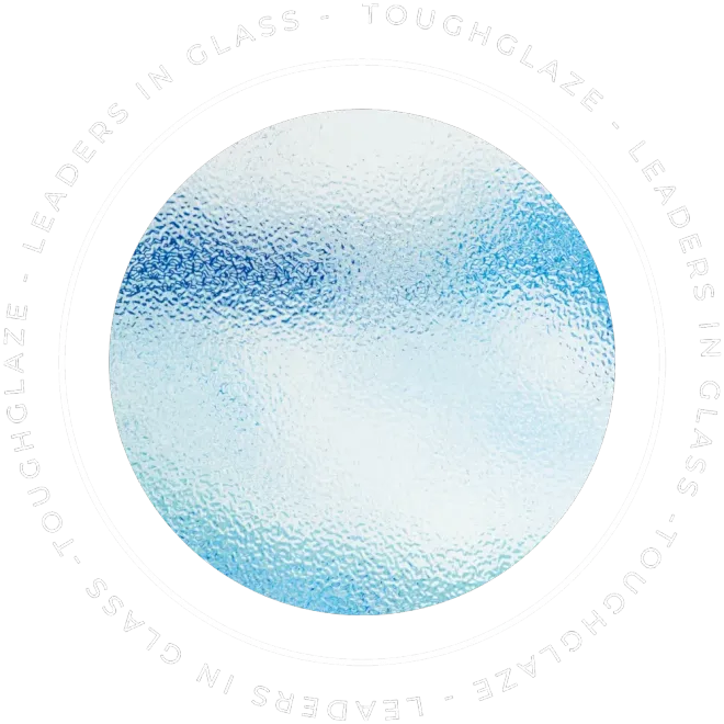Textured blue and white circle.