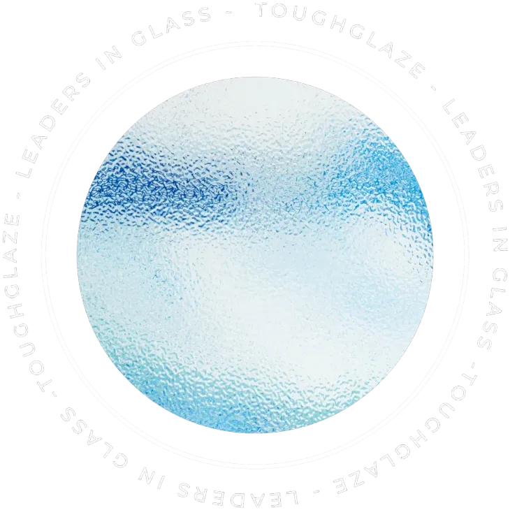 Textured blue and white circle.