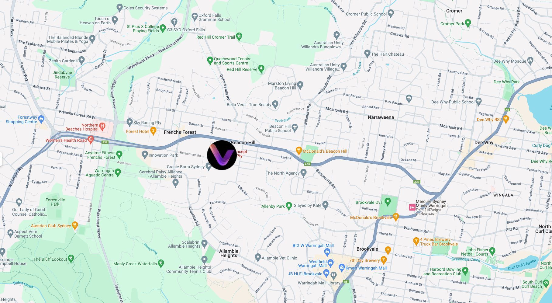 Venus head office map image Venus head office map image