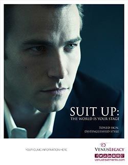 A movie poster for suit up the world is your stage