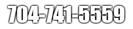 Phone number: 704-741-5559, white text with black shadow.
