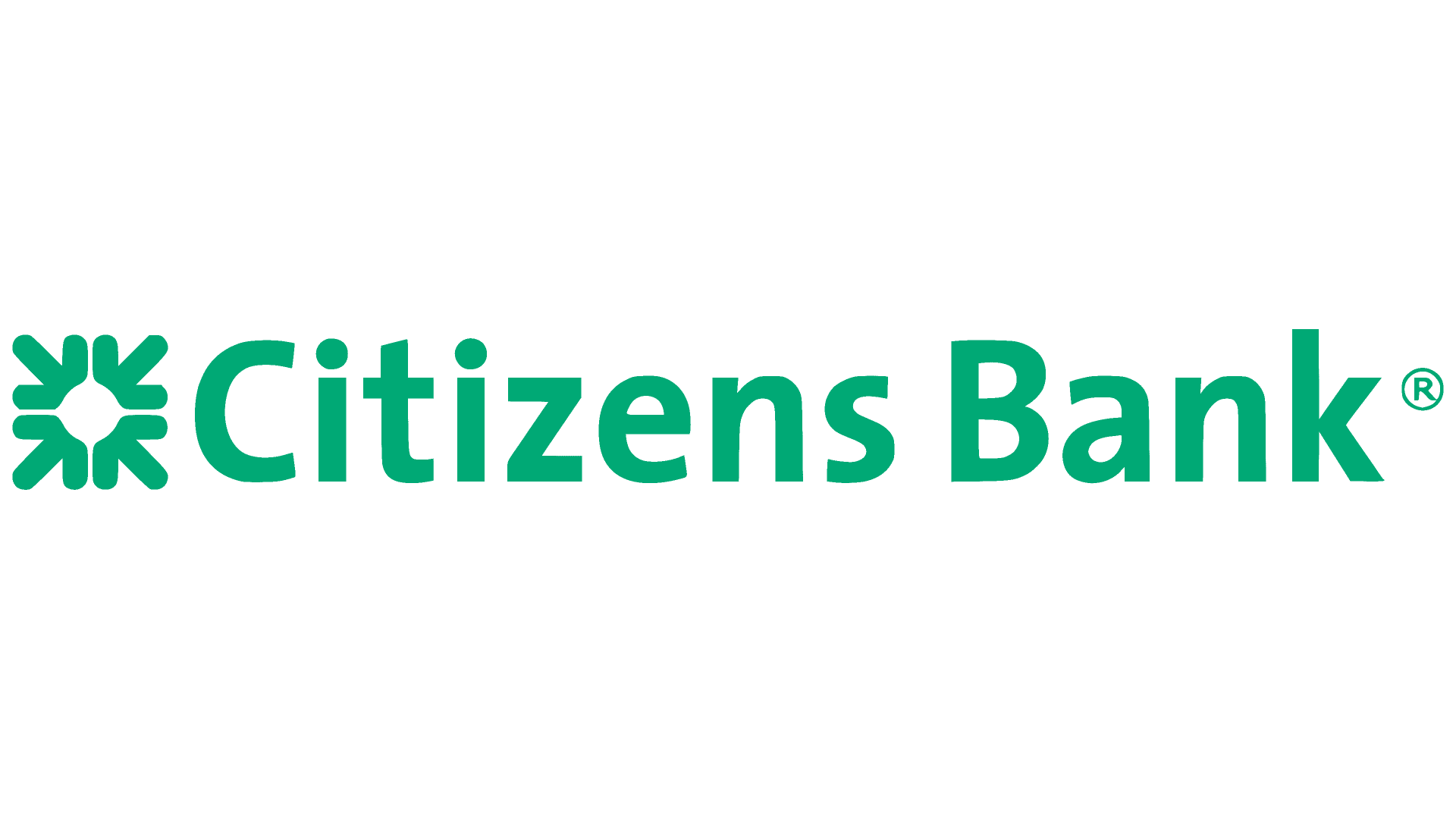 Citizens Bank logo in green with a star-like icon on a white background