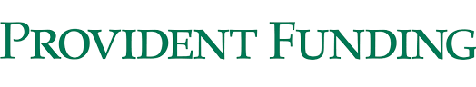 Provident Funding logo in green text on a white background