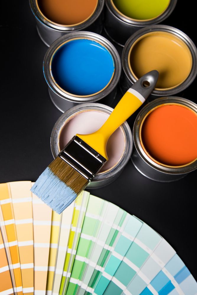 Metal Tin Cans With Color Paint — Painter In Muswellbrook, NSW
