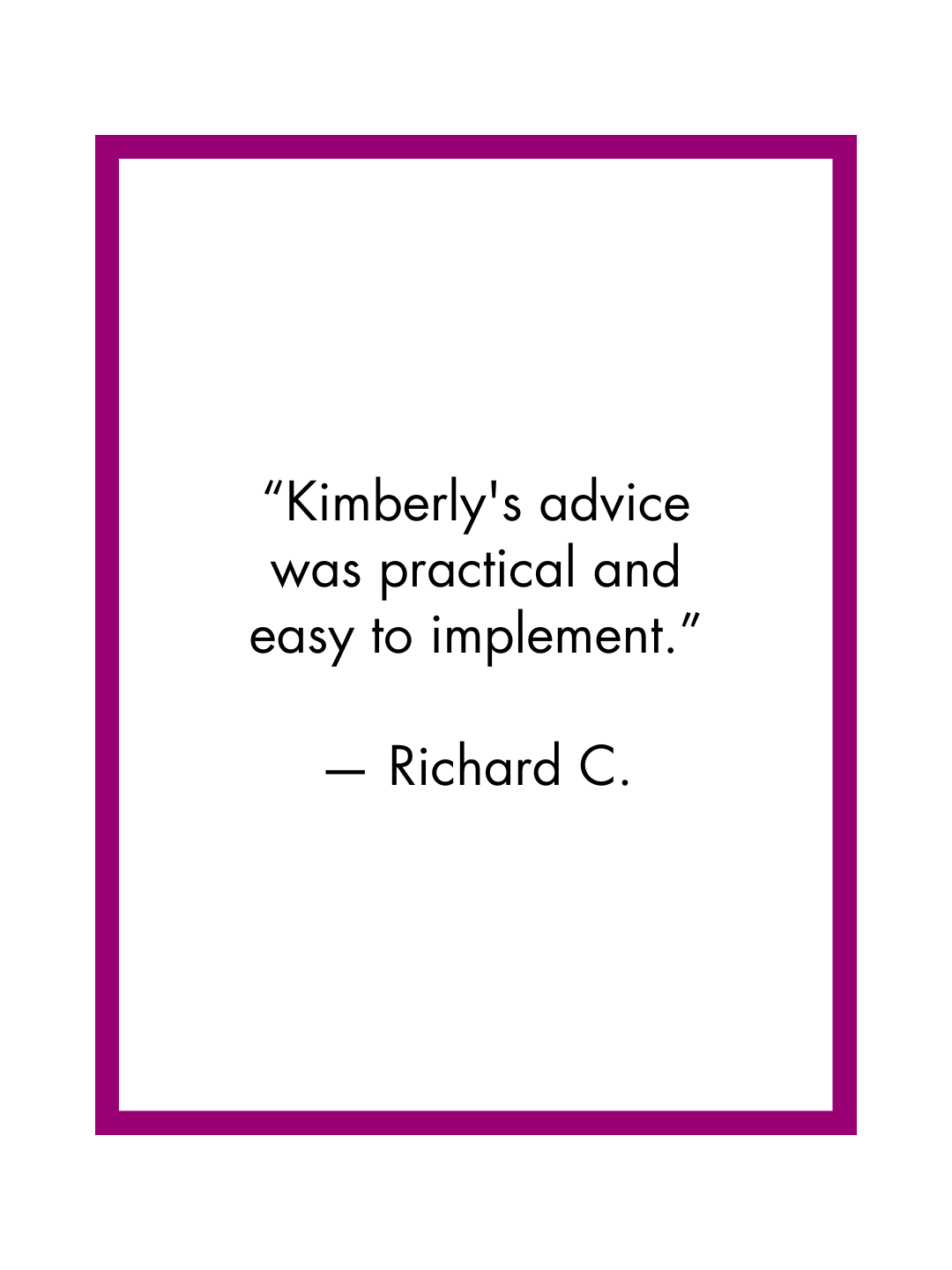 Richard C. testimonial