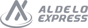 Aldelexpress logo in gray with stylized A icon and oval swoosh