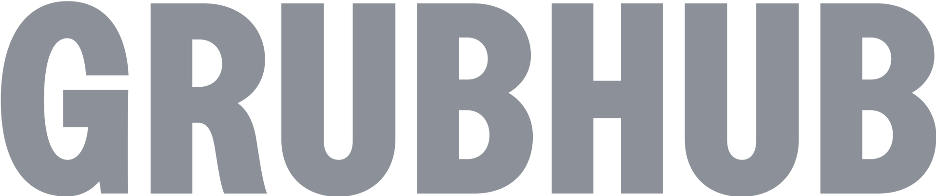 Grubhub logo with orange house and fork icon beside the word “GRUBHUB”