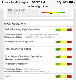 Vehicle Inspection Report | Nealey Tire & Auto