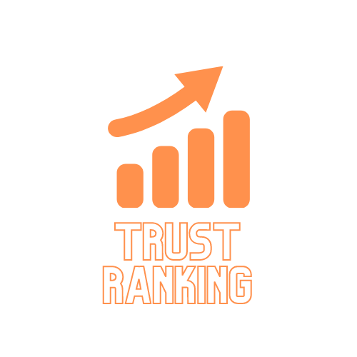 Orange bar graph with ascending arrow, 