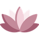Stylized pink lotus flower icon with layered petals