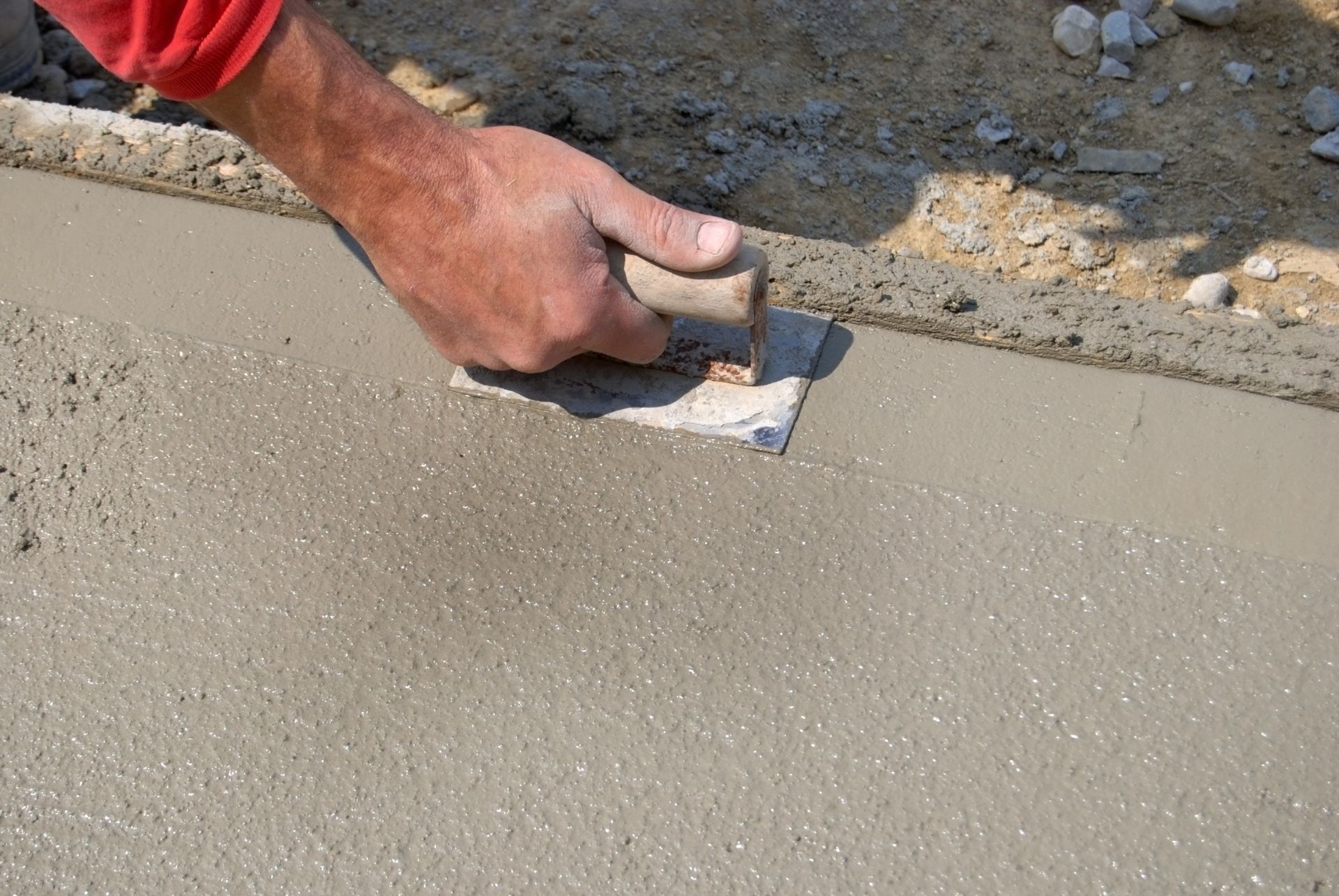 Working Mason — Bonduel, WI — Yoder Concrete  Construction LLC