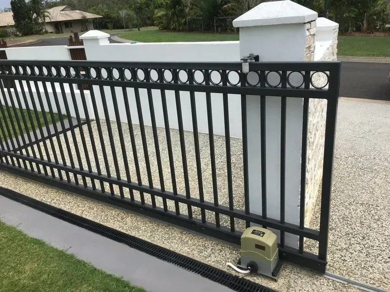 A Sliding Gate With a Motor Attached to It — Sunshine Gates in Kunda Park, QLD