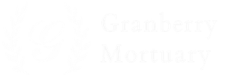 Faint white text reading “Cranberry Mortuary” on a pale background