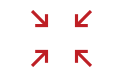 A red icon featuring four arrows pointing inward toward the center, representing a shrink or minimize action.