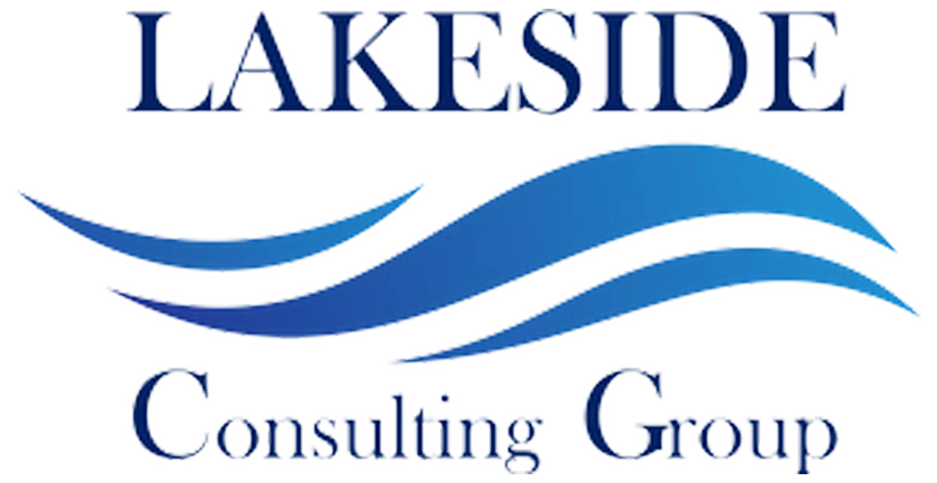 LAKESIDE Consulting Group logo: dark blue text over stylized blue waves.
