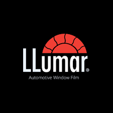 LLumar logo with red sunburst icon and white text on a black background