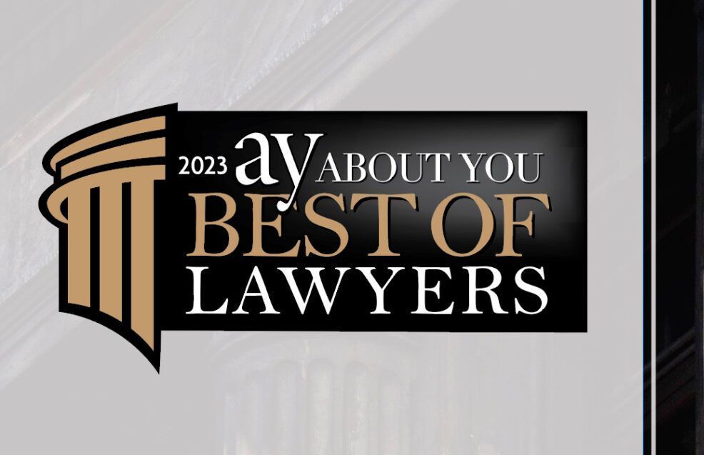 A logo for av about you best of lawyers