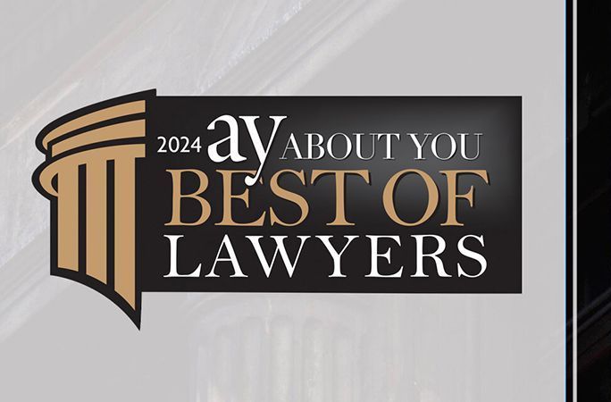 A logo for av about you best of lawyers