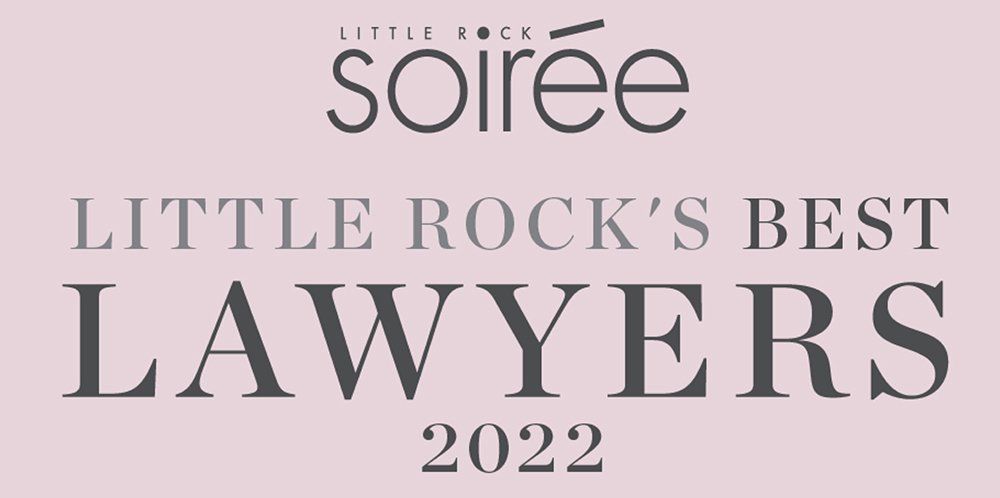 A logo for soiree little rock 's best lawyers 2022