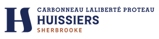 A logo for carbonneau laliberte proteau huissier sherbrooke