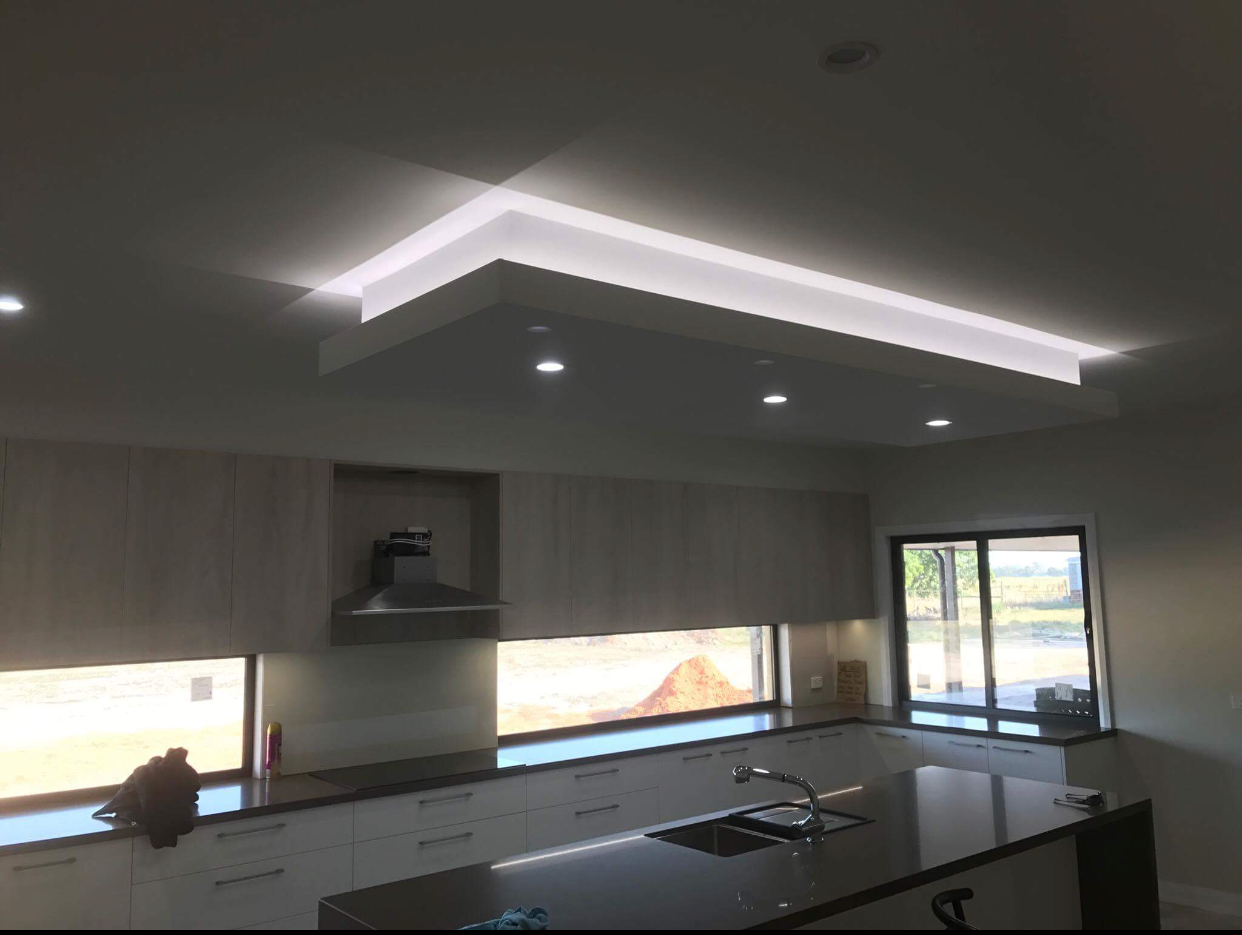 Kitchen Ceiling With Hidden Lights — Shepparton, VIC — GV Plaster Products