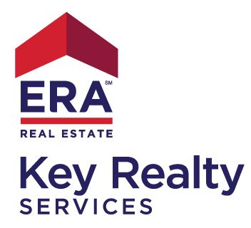 ERA Real Estate Key Realty Services logo in blue, red, and white