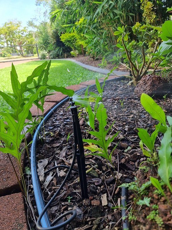 A Hose Is Connected To A Plant In A Garden — Irrig8 in Palmerston, NT