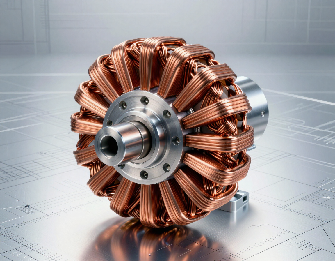Imagen técnica de motor eléctrico para la sección móvil.