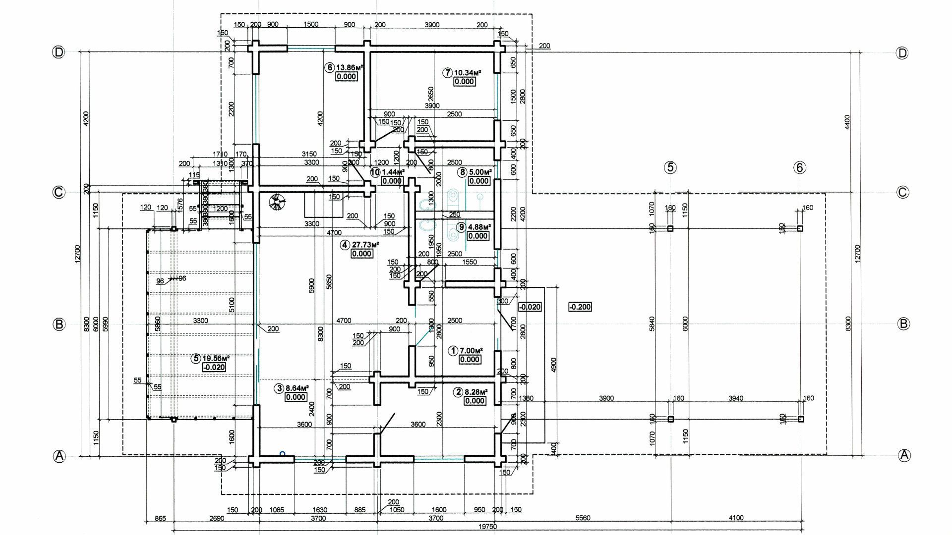 A black and white floor plan of a house on a white background.