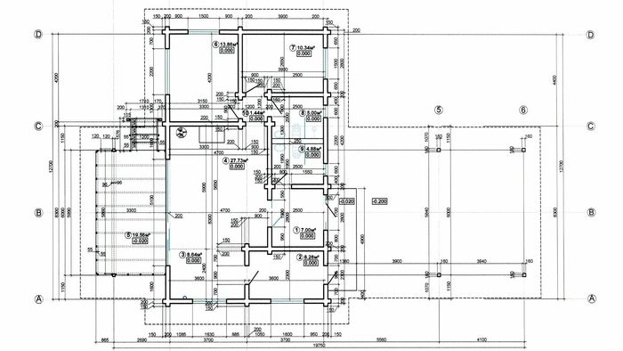 A black and white floor plan of a house on a white background.
