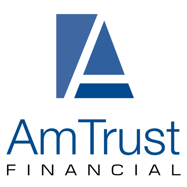 AmTrust Financial logo in blue with stylized “A” above the company name