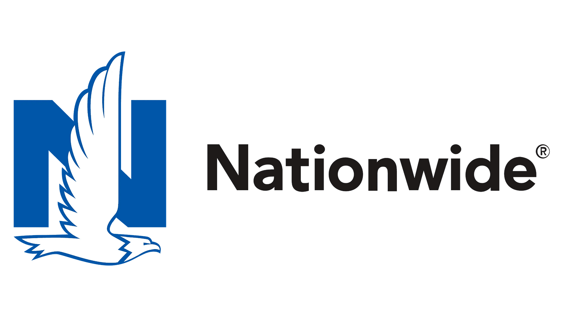 Nationwide logo with blue eagle and black wordmark on a white background