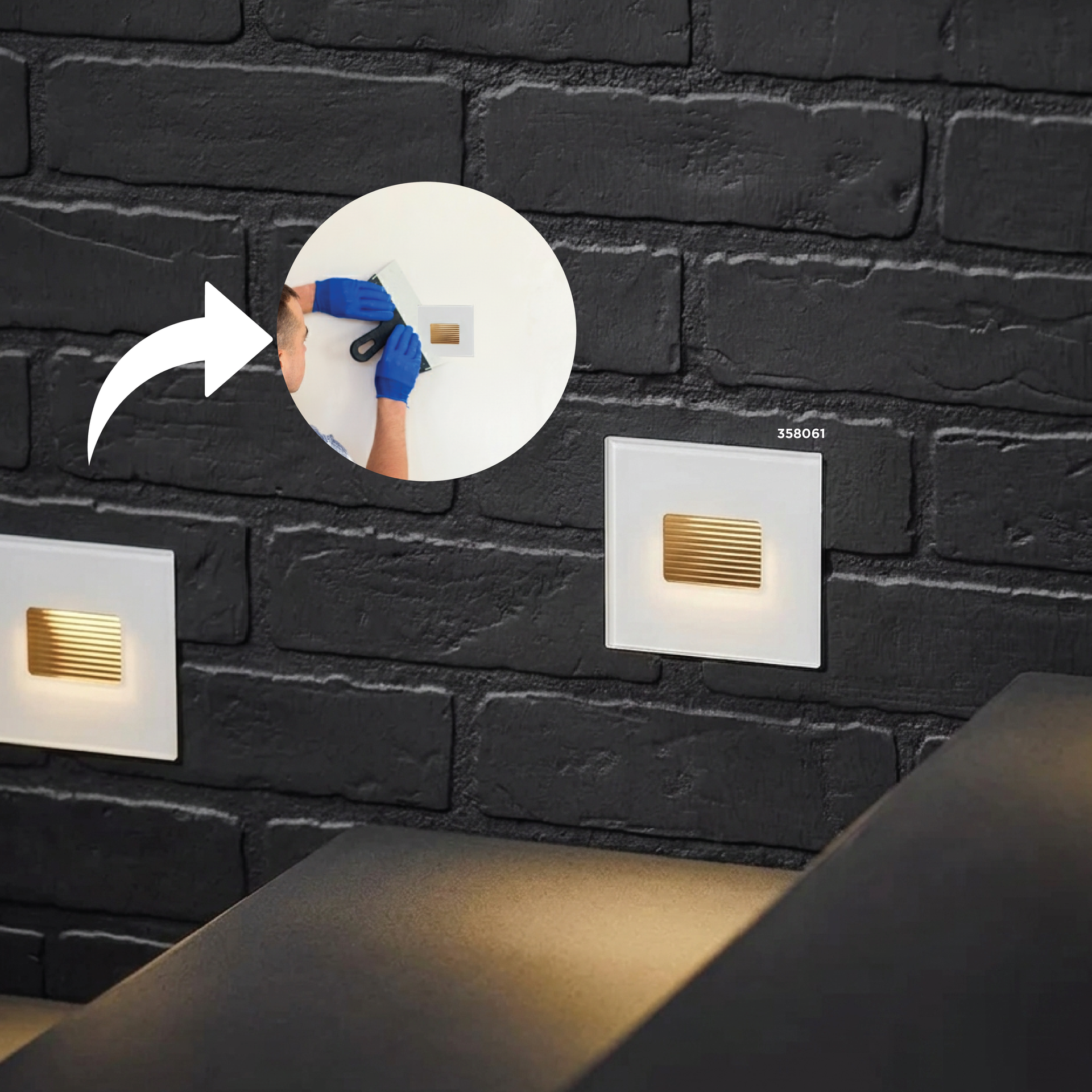 Square Recessed Step Light