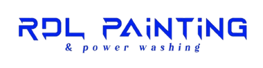 RDL Painting & Power Washing logo in blue text on a white background