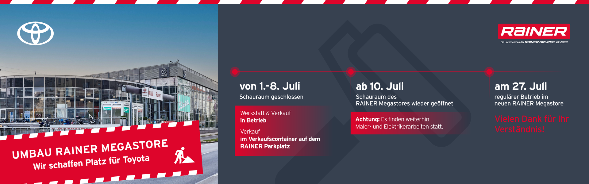 Umbau RAINER Megastore