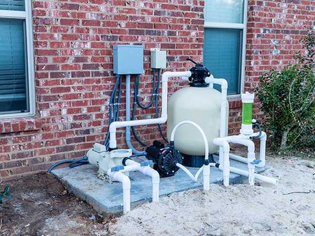 New pool pump and filter equipment
