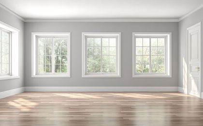 Classical empty room interior