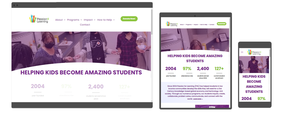Sandglass Systems developed Passion for Learning Website - click on link to view their websiteLink