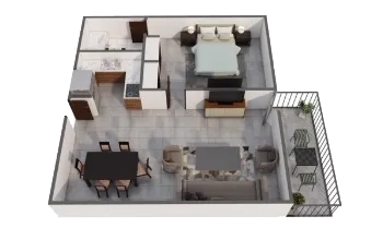 one bedroom floor plan