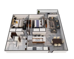 two bedroom floor plan