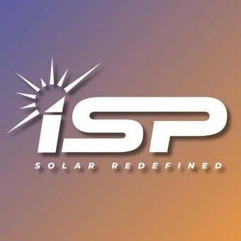 A logo for a company called ISP solar redefined