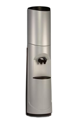 Distributeur de savon automatique mural argenté avec buse noire et fenêtre de visualisation