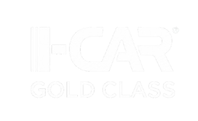 White I-CAR Gold Class logo on a white background