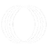 Faint circular outline made of overlapping dotted lines on a white background
