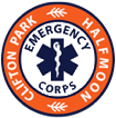 Circular orange and navy emergency corps logo with white star of life and “Hale Moana” text