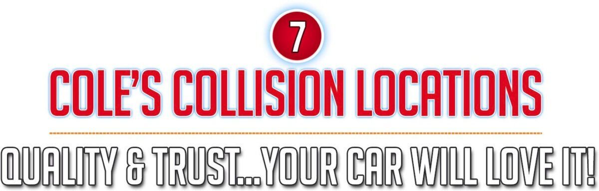 Logo for Cole's Collision Locations with tagline